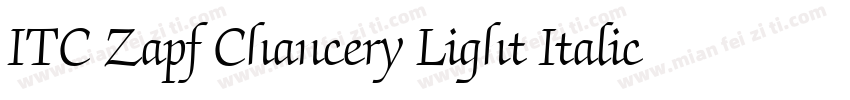 ITC Zapf Chancery Light Italic字体转换